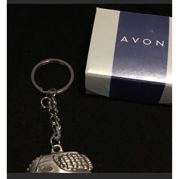 Vintage Avon Pewter Baseball Enthusiast Keychain~New in Box~Offered 1990's~ - Picture 2 of 2